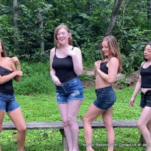 Kaylee's Camping Thong Getting Naked With the Girls in the Woods