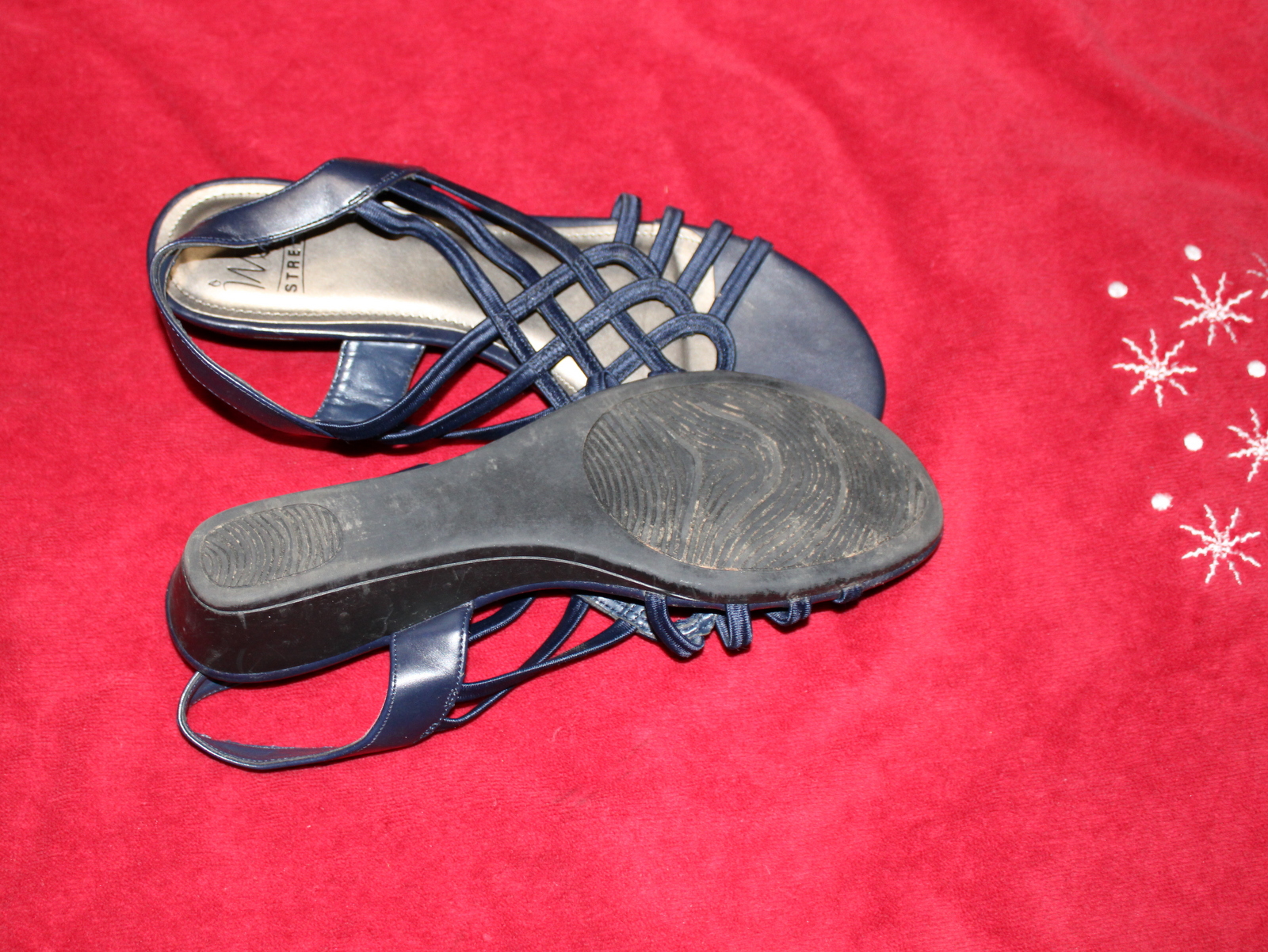 My Strappy Blue MPO Size 9M Flats Fully Loaded With My Foot Scent - Image 5